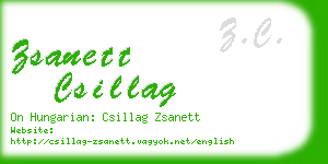 zsanett csillag business card